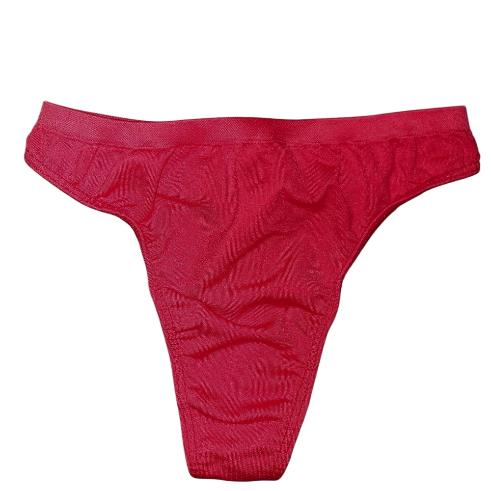 Vintage 2002 Y2K Victoria's Secret Red Thong Panty Small Israel